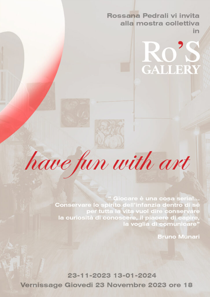 locandina "have fun with art" di rossana pedrali