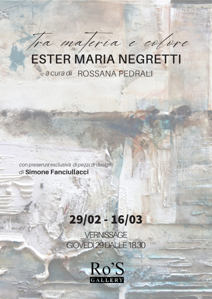 locandina vernissage di ester maria negretti a cura di rossana pedrali