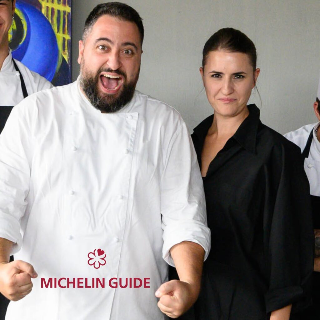 impronte ristorante con logo michelin guide