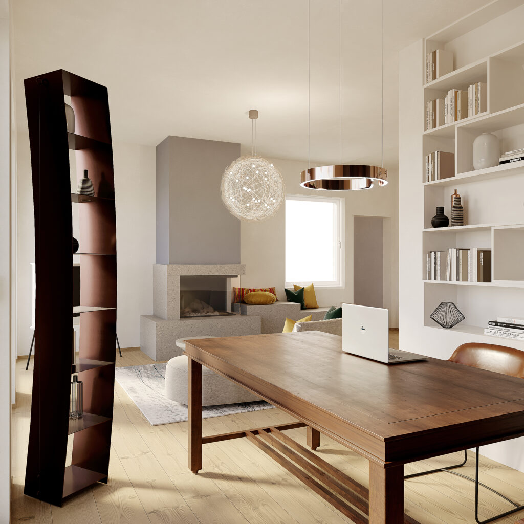 progettazione di interni living sul lago di iseo